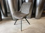 Veiling - Eetkamerstoel Diamond (set van 6) microleder - ant, Huis en Inrichting, Stoelen, Nieuw