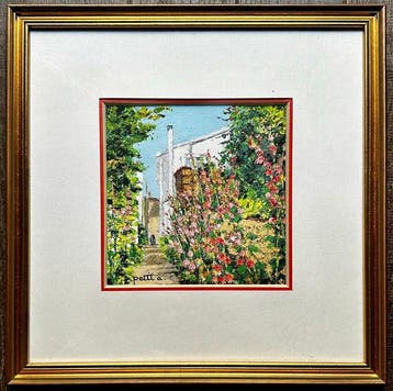 Annie Petit (1942) - Ruelle fleurie, Île de Ré - NO RESERVE