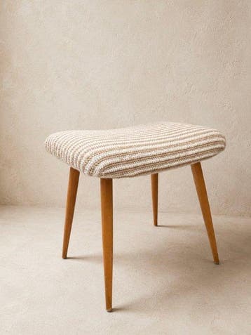 Tacke - Tabouret - Bois, Tissu