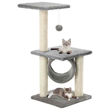 vidaXL Kattenkrabpaal met sisal krabpalen 65 cm grijs, Verzenden