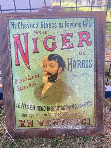2 x antieke reclameborden - • NIGER de Harris • SUBLIMIOR de