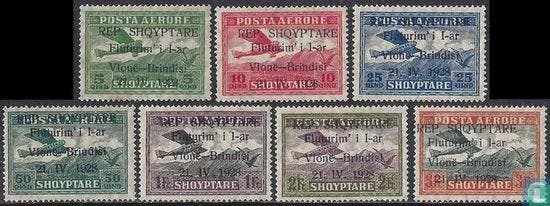 Albanië - Vliegtuig en adelaar boven Tirana - 1928, Postzegels en Munten, Postzegels | Europa | Overig, Postfris, Verzenden