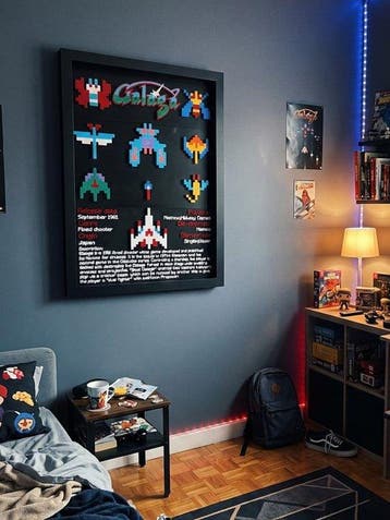 Namco - Quadro decorativo 3D - Galaga - Videogame