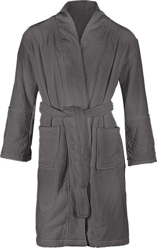 2dekans | Riviera Maison - Badjas - Grijs - Large - Katoen, Kleding | Dames, Badmode en Zwemkleding, Ophalen of Verzenden