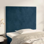 vidaXL Hoofdbord donkerblauw 90x5x118/128 cm fluweel, Verzenden