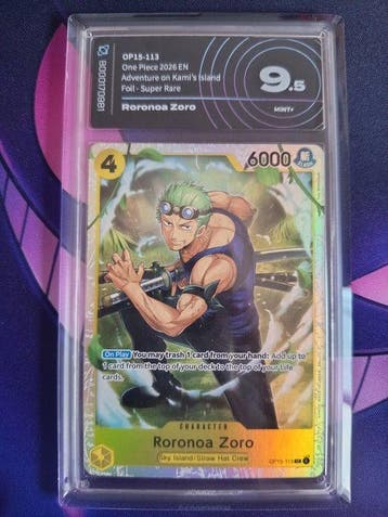 Bandai - 2 Graded card - One Piece - Nami , Zoro Foil - AI, Nieuw