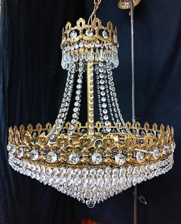 Lustre - Cristal, Laiton - Lustre grand (112 × 55 cm)