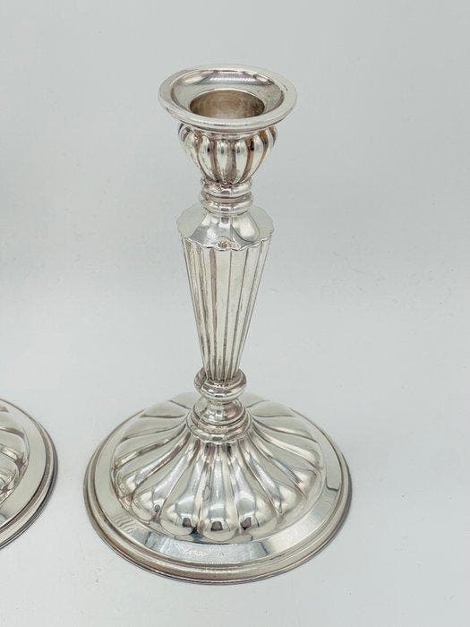 Pedro Duran - Kaarsenhouder (2) - .925 zilver - Kandelaars, Antiek en Kunst, Antiek | Zilver en Goud