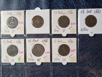 Pays-Bas. Wilhelmina. 2 1/2 Cents Serie Willem III en