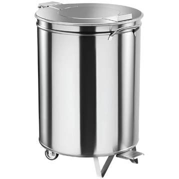 Pedaalemmer | RVS | 50L | Klapdeksel | Wielen | 605(h)mm, Verzenden, Nieuw in verpakking