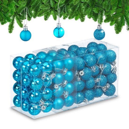 2dekans | kerstballen set van 96 - plastic - 3 cm - mat -, Diversen, Kerst, Ophalen of Verzenden