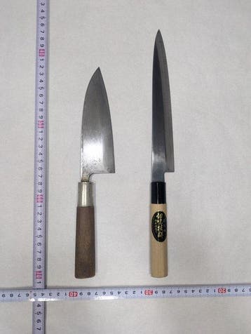 Keukenmes - Staal, Hout - Japan - Traditionele Wa-deba- en