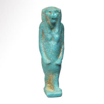 Oud-Egyptisch Faience Amulet van de Hippopotamus Taweret
