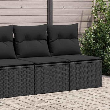 vidaXL 2-delige Loungeset met kussens poly rattan acacia, Verzenden, Nieuw, Loungeset
