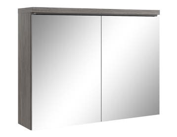 Badkamerkast Paso 80 x 20 x 60 cm Grijs Eiken Spiegelkast, Verzenden, Nieuw