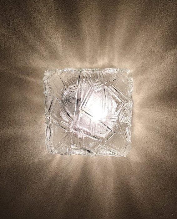 Plafondlamp - Metaal, Glas - Vintage designer-wandlamp van, Antiek en Kunst, Kunst | Designobjecten