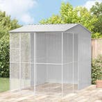 vidaXL Vogelkooi met opslag Grijs 215 x 310 x 247 cm, Dieren en Toebehoren, Verzenden, Nieuw