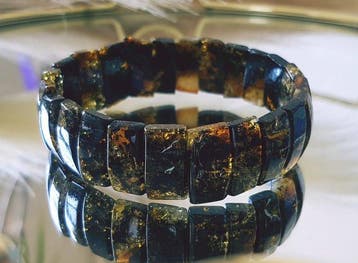 Amber Zeldzame natuurlijke groene Baltische amber armband-