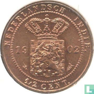 Nederlands-Indië ½ cent 1902, Verzenden, Losse munt