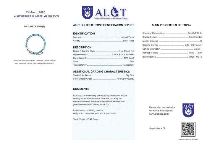 Zonder minimumprijs - Armband Zilver - Topaz -, Handtassen en Accessoires, Armbanden