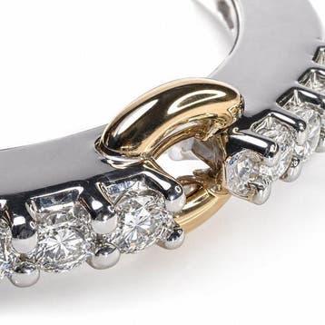 Damiani - Ring - 18 karaat Witgoud - 0.21ct. tw. Diamant