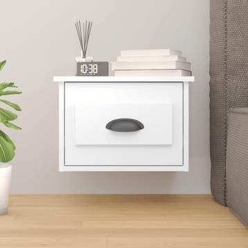 vidaXL Nachtkastje wandgemonteerd 41,5x36x28 cm hoogglans, Huis en Inrichting, Slaapkamer | Nachtkastjes, Verzenden, Nieuw