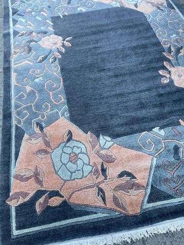 Nepal Art deco design - GEREINIGD - handgeknoopt - wol -, Nieuw