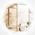2dekans | Coast LED Badkamerspiegel Rond 60x60 cm Zilver -, Huis en Inrichting, Woonaccessoires | Spiegels, Ophalen of Verzenden