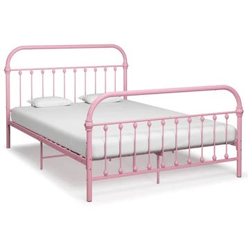 vidaXL Bedframe metaal roze 120x200 cm, Huis en Inrichting, Slaapkamer | Bedden, Verzenden, Nieuw