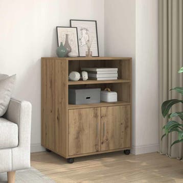 vidaXL Rolkast 60x48x81 cm bewerkt hout artisanaal, Huis en Inrichting, Verzenden, Nieuw