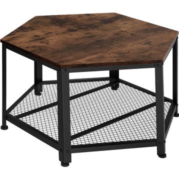 tectake Salontafel Norwich - Industrieel hout donker, rustie, Huis en Inrichting, Verzenden, Nieuw