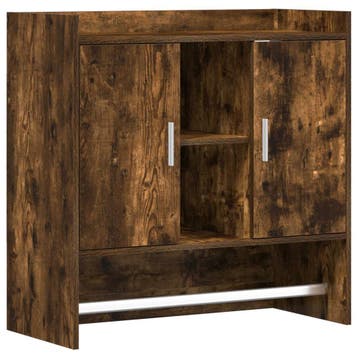 vidaXL Wandplank Muurmontage Gerookt eiken 80 x 36 x 80 cm, Verzenden, Nieuw