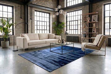Moderne blauwe Gabbeh - Vloerkleed - 250 cm - 150 cm -, Nieuw