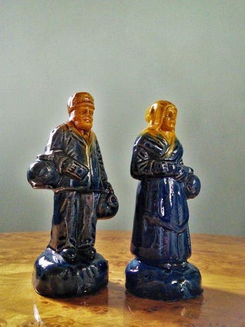 Vlaams Aardewerk / Poterie Flamande - sculptuur, Oud koppel, Antiquités & Art