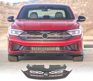 CALANDRE VOLKSWAGEN VW JETTA 23- LOOK GLI NOIR ROUGE, Verzenden