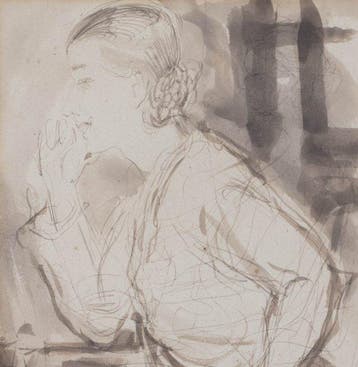 Johan Dijkstra (1896-1978), Atelier - Portret van een vrouw