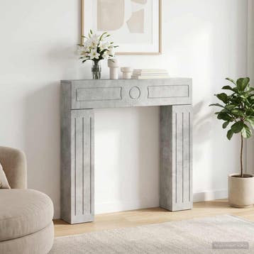 vidaXL Haardombouw Betongrijs 102 x 18 x 100,5 cm Bewerkt, Verzenden, Nieuw
