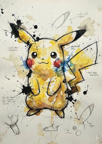 ANDSAL - Pikachu & Charmander Da Vinci Color Project Pokémon, Nieuw