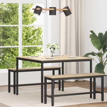 vidaXL Eettafels 110 x 110 x 75 cm Bewerkt hout Sonoma Eiken, Verzenden, Nieuw