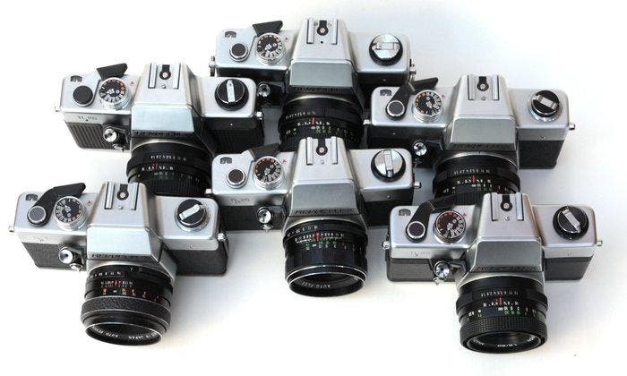 Pentacon Praktica 4x Revueflex TL25, 2x Revueflex TL1 + 6, Audio, Tv en Foto, Fotocamera's Analoog