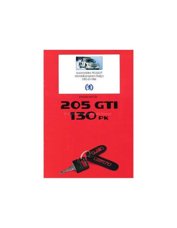 1987 PEUGEOT 205 GTI BROCHURE NEDERLANDS, Ophalen of Verzenden, Nieuw