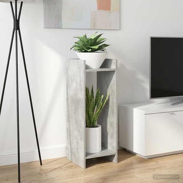 vidaXL Plantenstand Beton Grijs 30 x 30 x 80 cm, Verzenden