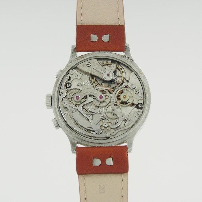 Eberhard & Co. - Chronograph - Cal. 1600 - Base Valjoux 65 -, Handtassen en Accessoires, Horloges | Heren