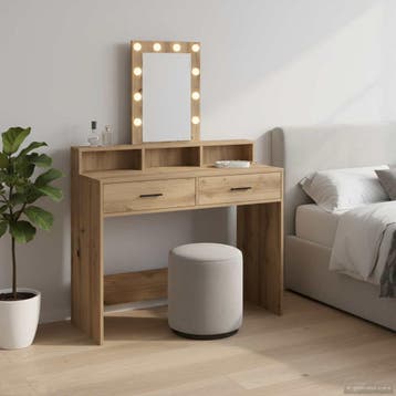 vidaXL Kaptafel Bruin 100 x 41 x 140 cm Bewerkt hout, Verzenden, Nieuw
