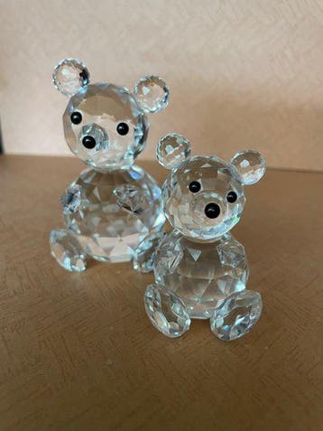 Swarovski - Beeldje - Beren Set Groot en Klein (2) - Kristal