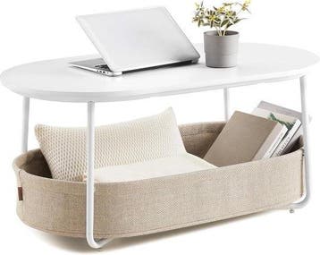 2dekans | Furnstar - Salontafel ovaal - Tafel met, Huis en Inrichting, Tafels | Salontafels, Ophalen of Verzenden, Nieuw