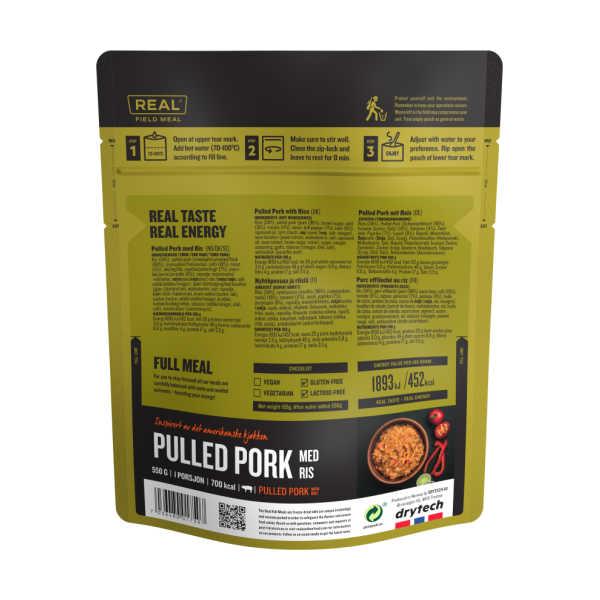 Pulled Pork Met Rijst - 701 kcal - Real Field Meal, Diversen, Levensmiddelen, Verzenden