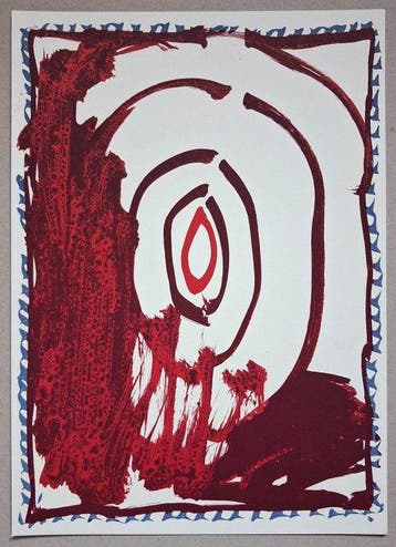 Pierre Alechinsky (1927) - Abstraction, 1988