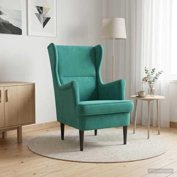 vidaXL Fauteuil Turquoise Fluweel, Huis en Inrichting, Verzenden, Nieuw