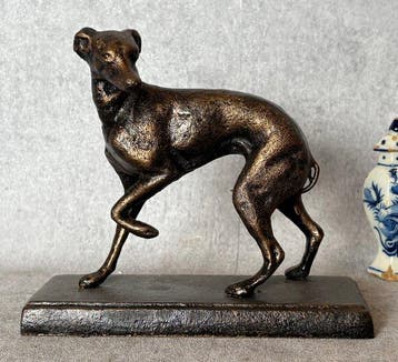 Statue, Windhond (Zonder Minimumprijs) - 16 cm - fonte, Antiquités & Art